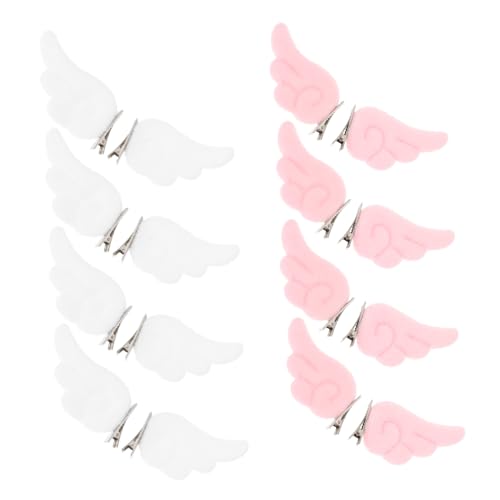 ELAYARD 16 Stück Plüsch Flügel Haarklammern Teiliges Weiche Haarspangen für Mädchen Süße Flügel Haarschmuck Vielseitig für Alltag Hochzeit und Cosplay Starke Haltekraft Zarte von ELAYARD