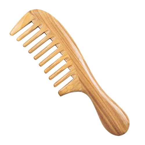 ELAYARD 1stück Breitzahn Sandelholz Haarkamm Antistatischer Holzhaarkamm Für Damen Und Herren Tragbare Haarfrisierkämme Für Täglichen Gebrauch Und Zu Besonderen Anlässen von ELAYARD
