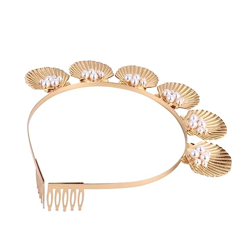 ELAYARD 1stück Perlen-schalen-haarreif Für Damen Dekorativer Haarschmuck Für Urlaub Stilvoller Haarschmuck Für Freizeit Und Strandoutfits von ELAYARD