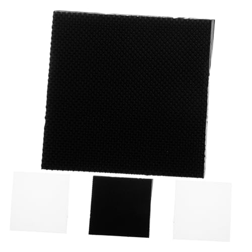 ELAYARD 2 Paare Anti rutsch High Heel Patches Quadratische Absatz reparaturpads Schwarz Transparent Verschleißfest Geräuscharm Ersatz für Hohe Absätze Schuhsohlenschutz Damen von ELAYARD