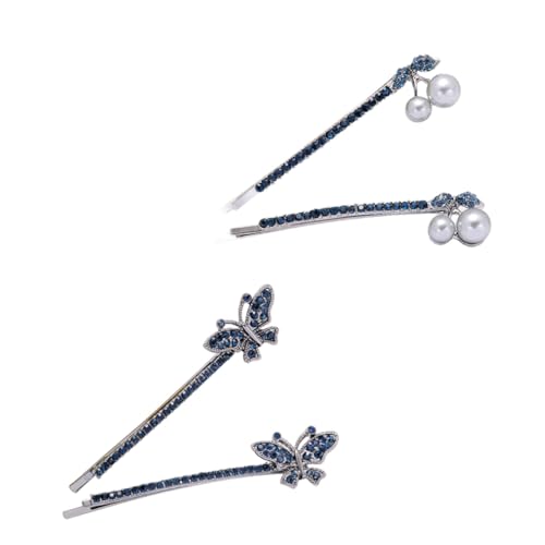 ELAYARD 2 Paare Strasssteine Schmetterling Haarspangen Glänzende Haarklammern für Frauen Mädchen Modischer Haarschmuck für Partys Festliche Anlässe von ELAYARD