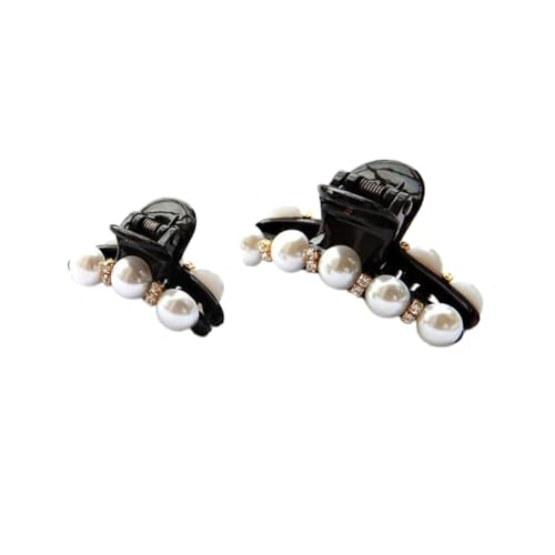 ELAYARD 2 STÜCK Teiliges Damen Haarspangen Künstlichen Perlen und Funkelnden Strasssteinen Großer und Kleiner Haarklammer Eleganter Haarschmuck für Frauen und Mädchen Einfache Anwendung von ELAYARD