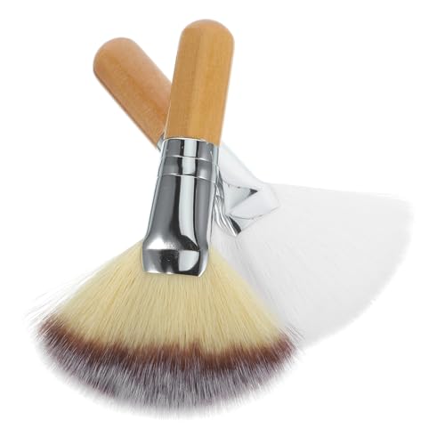 ELAYARD 2 Stck Fächerpinsel für Gesicht Makeup Puder und Highlighter Kurzer Griff Weiche Borsten Präzise Anwendung Vielseitig für Lidschatten Bronzer Reise Geeignet Komfortabel und ELAYARD 2 Stck Fächerpinsel für Gesicht Makeup Puder und Highlighter Kurzer Griff Weiche Borsten Präzise Anwendung Vielseitig für Lidschatten Bronzer Reise Geeignet Komfortabel und von ELAYARD