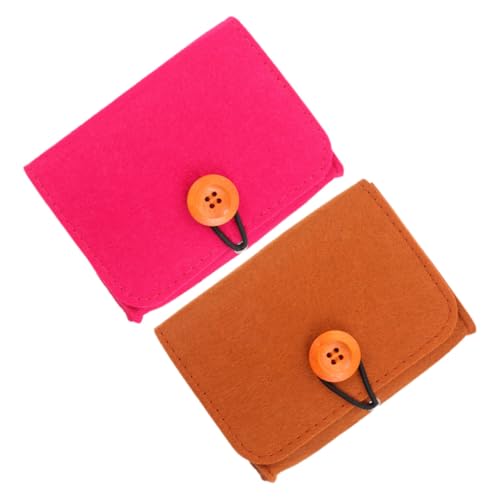 ELAYARD 2 Stück Ätherische Öle Aufbewahrungstasche Filz Tragetaschen Klein Tragbar Reise Organizer Für Duftöl Flaschen Sicher Stilvoll Rosa Braun von ELAYARD