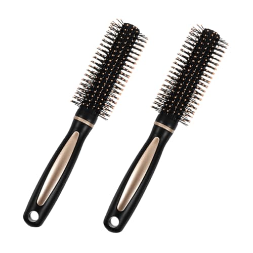 ELAYARD 2 Stück Antistatische Lockenbürste mit Massagefunktion Ergonomisch für Damen und Herren zum Sanften Entwirren und Definierten Styling Glatter Glänzender Haare von ELAYARD