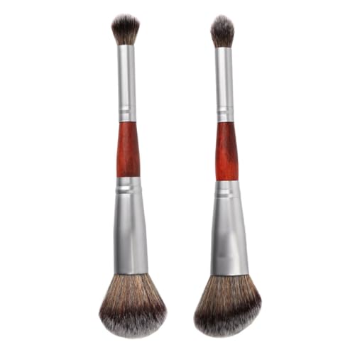 ELAYARD 2 Stück Dual Ended Make Up Pinsel Teilig Weiche Premium Fasern Vielseitig für Lose Puder und Lidschatten Kompakt und Hautfreundlich für Tägliches Schminken und Reisen von ELAYARD