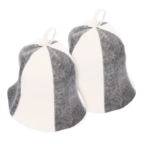 ELAYARD 2 Stück Felt Sauna Hut für Damen Atmungsaktiv Wiederverwendbar Schützt Kopf und Haare vor Überhitzung Beim Spa und Dampfbad Weich und Praktisch für Camping und Heimsauna von ELAYARD