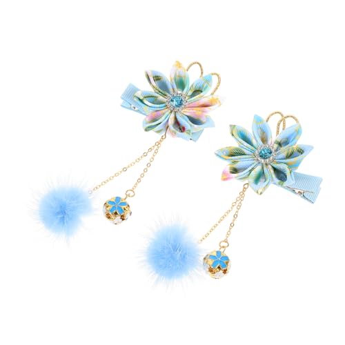 ELAYARD 2 Stück Haarklammern im Chinesischen Stil Blumen haarspangen mit Anhänger Hautfreundlich und Langlebig Modisches Haarschmuck accessoire für Mädchen Geeignet als Kostüm und von ELAYARD