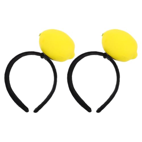 ELAYARD 2stücke Zitrone Haarband Mit Frucht-design Originelles Kopfstück Aus Plüsch Haarreif Für Partys Und Urlaub Für Verspieltes Aussehen von ELAYARD