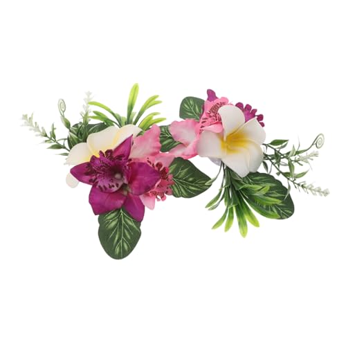ELAYARD 2stücke Blumen-haarspangen Aus Kunstblumen Mit Hawaii-orchideen-blüten Für Frauen Strand-haarspangen Im Chinesischen Stil Für Hanfu-kleider Und Täglichen Gebrauch von ELAYARD