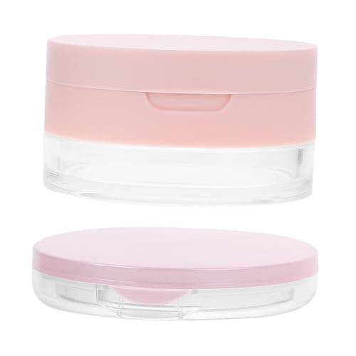ELAYARD 2 Stück Leere Kissen Kompakt Make Up Behälter mit Spiegel Reise Puderquaste Kleiner Puderbehälter für Körperpuder Multifunktional und Tragbar für Kosmetik und Reisen von ELAYARD