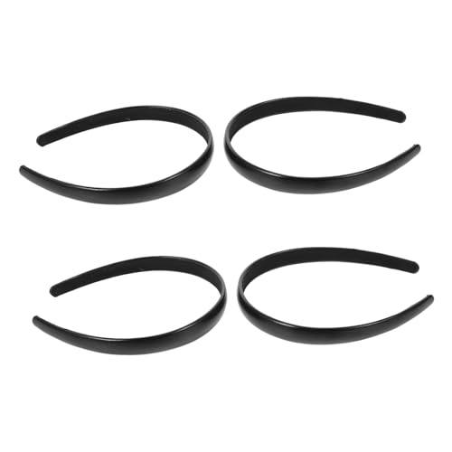 ELAYARD 2 Stück Schwarze PU Leder Haarbänder Damen Elegant Leicht Druckfrei Minimalistisches Design Vielseitig Kombinierbar Modisch für Alltag Party und Besondere Anlässe von ELAYARD
