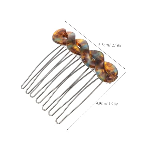 ELAYARD 2 Stück Seitlicher Haarkamm Metallzähne Farbige Haarschmuck Clips für Volumen und Styling Leichte Tragbare Frisurhilfe für Frauen und Mädchen Geeignet für Dutt und Ponyfrisuren von ELAYARD