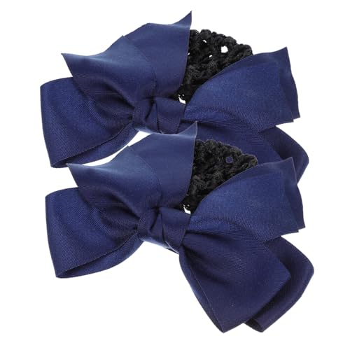 ELAYARD 2 Stück Teiliges Damen Haarnetz mit Schleife Stabiler Haarklammer Eleganter Haarschmuck für Beruf und Freizeit Geeignet für Dünnes und Dickes Haar Professioneller Look Charmante von ELAYARD