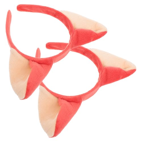 ELAYARD 2 Stück Teiliges Fuchsohren Stirnband Weiches Bequemes Tierohren Cosplay Haarreif für Mädchen als Kostümaccessoire für Fasching Themenparty Make up und Gesichtspflege von ELAYARD