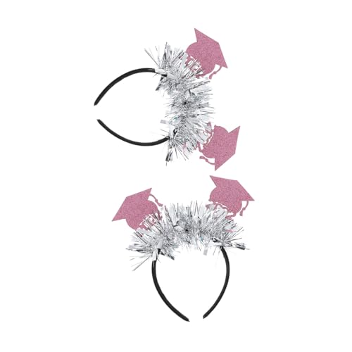 ELAYARD 2 Stück Teiliges Graduation Hat Haarband Modischer Abschluss Kopfschmuck Mini Hut Haarreifen für Abschlussfeier Sichere und Langlebige Party Haarschmuck Zubehör von ELAYARD