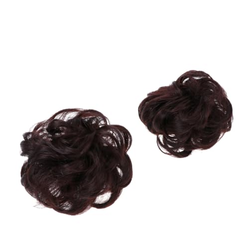 ELAYARD 2 Stück Teiliges Haar Dunkelbraun Synthetisches Haar Dutt volumen Haarknoten tool für Frauen und Mädchen Strapazierfähiges Haarschmuck accessoire für Volle Hochsteckfrisuren von ELAYARD