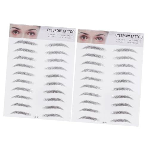 ELAYARD 2 Stück Teiliges Haarähnliche Natürliche Augenbrauen aufkleber Temporäre Transfersticker Einfach Anzuwenden für Männer und Frauen mit Spärlichen Brauen von ELAYARD
