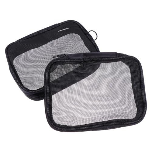 ELAYARD 2 Stück Teiliges Transparentes Mesh Kosmetiktaschen Tragbarer Reise kulturbeutel Leichter Toilettenbeutel Organizer für Make up und Waschutensilien Platzsparend und Langlebig von ELAYARD