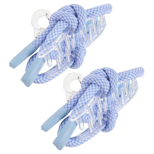 ELAYARD 2 Stück Teiliges Vintage Schleifen Haarspangen Rutschfeste Haarklammern mit Elegantem Kariertem Muster Starker für Damen für Half Up Pferdeschwanz Hochsteckfrisuren von ELAYARD