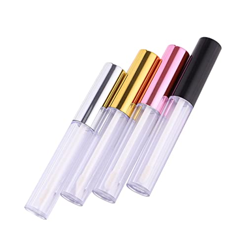 ELAYARD 20 Stück Lip Gloss Tube mit Metallischem Deckel aus Langlebigem Abs Kunststoff Auslaufsicherer Kosmetikbehälter zum Nachfüllen von Flüssigem Lippenstift und Lip Oil für Frauen und von ELAYARD