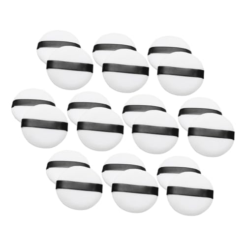 ELAYARD 20 Stück Make Up Puderquaste Weiche Velours Gesichtspads Kompakte Kleine Makeup Schwämme für Mädchen Wiederverwendbare Kosmetikpuff Einfach zu Tragen und Präzises Auftragen von ELAYARD