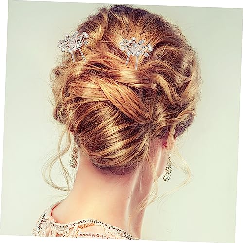 ELAYARD 20 Stück Teiliges Gypsophila Haarnadeln mit Funkelnden Strasssteinen U Förmige Haarforke Leichte und Braut Haarspangen Komfortabler Hochzeitsschmuck für Damen von ELAYARD