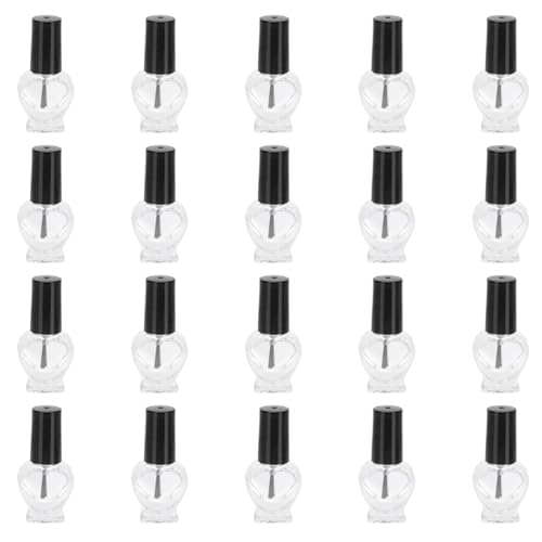 ELAYARD 20 Stück Teiliges Herzförmige Nagellack fläschchen aus Leere Nail Polish Bottles für Nail Art DIY Tragbare Nagel Beauty Tools für Reisen und Aufbewahrung von ELAYARD