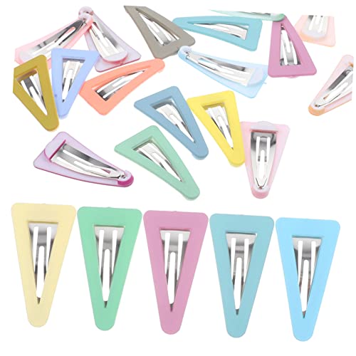 ELAYARD 20 Stück Teiliges Kleine Dreieckige Haarklammern Candy farben Leichte Haarspangen für Mädchen und Damen Schonend Vielseitig Einsetzbar Modische Haarclips für Alltag und von ELAYARD