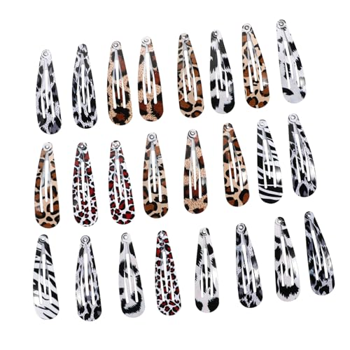 ELAYARD 24 Stück Teiliges Leopard Haarklammern Leichte Snap Clips Vielseitig für Dickes und Dünnes Haar Modische Haarspangen für Damen für Party und Alltag von ELAYARD