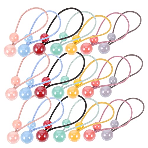 ELAYARD 28stücke Elastische Haargummis Für Kleinkinder Doppelkugeln Haarseile Für Mädchen Elastische Pferdeschwanzhalter Für Junge Mädchen von ELAYARD