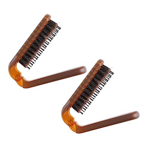 ELAYARD 2Stücke Faltbare Haarbürste Friseurhaarpinsel für Männer und Ergonomisches Design für Reisen und Massage Kompakte Reisegröße Salon von ELAYARD