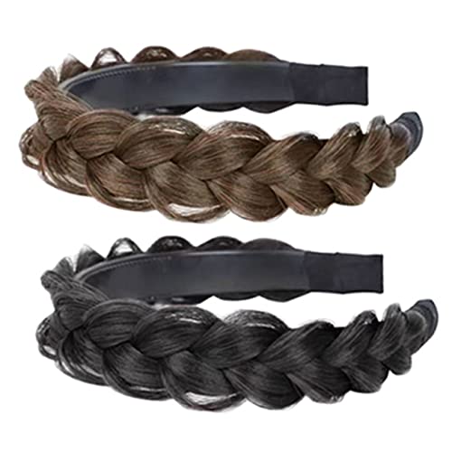 ELAYARD 2Stücke Geflochtene Haarbänder für Damen Synthetisches Haar Stirnband mit Natürlichem Look Partys und Besondere Anlässe ELAYARD 2Stücke Geflochtene Haarbänder für Damen Synthetisches Haar Stirnband mit Natürlichem Look Partys und Besondere Anlässe von ELAYARD