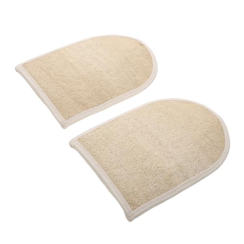 ELAYARD 2 Stück Luffa Badehandschuhe Peeling Badetücher Wiederverwendbar für Körperreinigung Duschgeeignet Hautschonend von ELAYARD