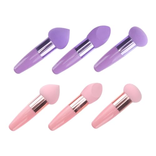 ELAYARD 2sätze Make-up-schwamm Tragbar Make-up-pinsel Mit Griff Make-up-puff-stift Make-up-schwämme Für Frauen Mehrzweck-make-up-schwämme von ELAYARD