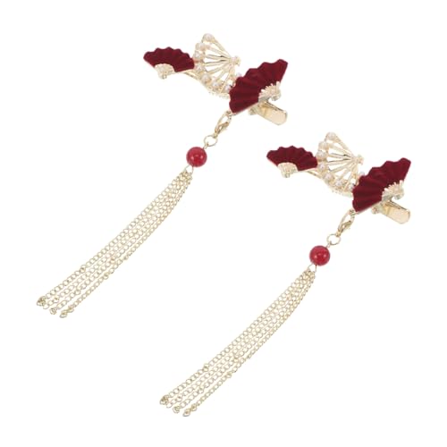 ELAYARD 2stücke Haarschmuck Im Chinesischen Stil Haarspangen Mit Fransen Süße Haarnadeln Styling-clips Haarnadel Mit Zähnen Haarspangen Zum Stylen Französische Haarschmuck Für Frauen von ELAYARD