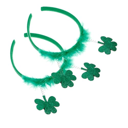 ELAYARD 2stücke Festival Haarreif Für Patrick's Day Kleeblatt Kopfschmuck Für Karneval Und Partys Lustige Und Kreative Haarschmuck Accessoires Für Feierlichkeiten von ELAYARD