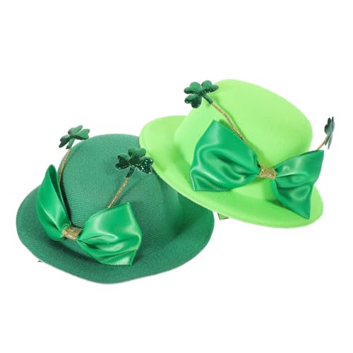 ELAYARD 2stücke Mini St Patrick's Day Hüte Haarspangen Grüne Filzhüte Als Festliche Haaraccessoires Für Frauen Vielseitige Deko Für Besondere Anlässe von ELAYARD