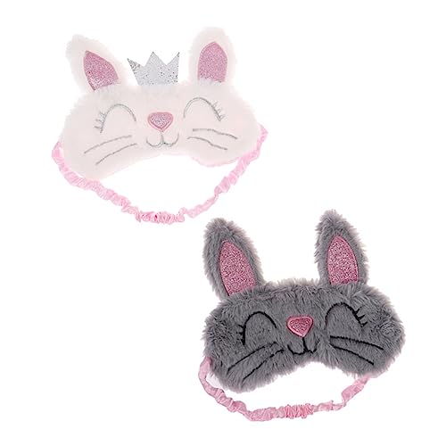 ELAYARD 2stücke Plüsch-schlafmaske Für Mädchen Plüsch-augenmaske Für Schlafmaske Aus Hochwertigem Material Augenmaske Zum Ausblenden Von Umgebungslicht Bequeme Schlafmaske Für Erholsamen s von ELAYARD