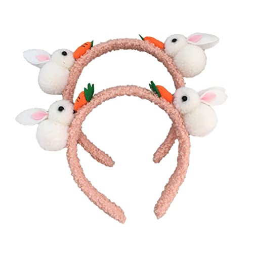 ELAYARD 2stücke Teiliges Hasenohren Haarband Mit Karotten- Lustiger Haarschmuck Für Junge Mädchen Und Erwachsene Für Ostern Partys Und Fotoshootings von ELAYARD