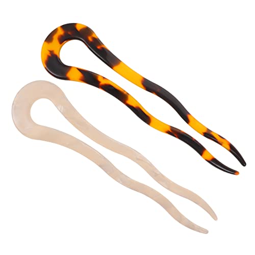 ELAYARD 2stücke U-förmige Haarnadeln Französisch Haarstäbe Für Dutts Chignon Pins Haarschmuck Styling Zubehör Für Frauen von ELAYARD