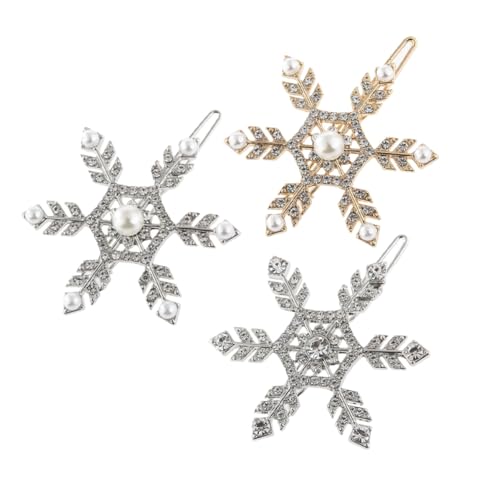 ELAYARD 3 Stück Große Schneeflocken Haarklammern aus Legierung mit Funkelnden Strass Perlenverzierungen Leichte Damen Haarspangen für Festliche Anlässe Wie Weihnachten und Geburtstag ELAYARD 3 Stück Große Schneeflocken Haarklammern aus Legierung mit Funkelnden Strass Perlenverzierungen Leichte Damen Haarspangen für Festliche Anlässe Wie Weihnachten und Geburtstag von ELAYARD