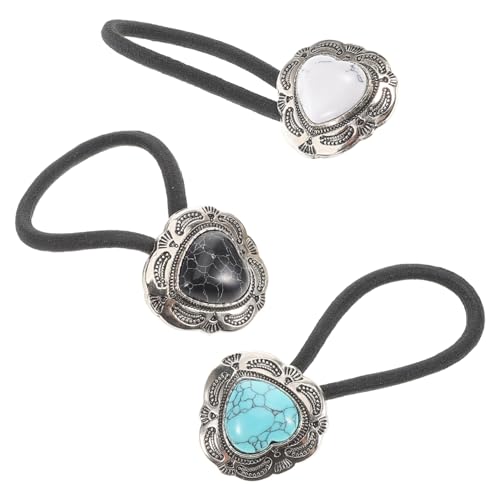 ELAYARD 3 Stück Haarschmuck Western-accessoires Für Frauen Hoher Pferdeschwanzclip Haargummiring Goldene Haarspange Französische Haarspangen Haargummis Mädchen Goldene Haarringe Eisen von ELAYARD