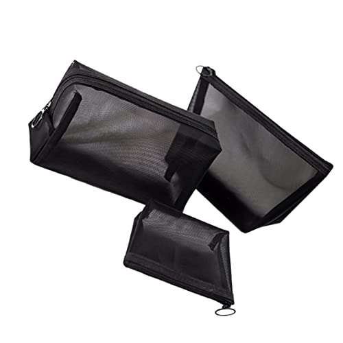 ELAYARD 3 Stück Handtasche für die Reise Kosmetiktasche Portable Storage Pockets kosmetiktäschen Organizer Bag Storage Bags kosmetikbeutel aufbewahrungstüten Cosmetic Storage Box Black von ELAYARD
