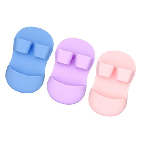 ELAYARD 3 Stück Silikon Gesichtsreinigungsbürste Weich und Dehnbar Sanftes Peeling Tiefenwirksam für Damen Make up Entfernung und Tägliche Reinigung in Violett Blau von ELAYARD