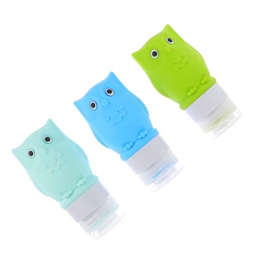 ELAYARD 3 Stück Silikon Reisebehälter mit Auslaufsicherer Dichtung Tragbare Kosmetik Flaschen für Shampoo Lotion Toner Make up Entferner Cartoon Eulen Design für Reisen und Alltag ELAYARD 3 Stück Silikon Reisebehälter mit Auslaufsicherer Dichtung Tragbare Kosmetik Flaschen für Shampoo Lotion Toner Make up Entferner Cartoon Eulen Design für Reisen und Alltag von ELAYARD