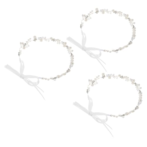 ELAYARD 3 Stück Teiliges Braut-haarband mit Funkelnden Strasssteinen Verstellbare Kopfbänder für Frauen und Mädchen Leichter Haarschmuck für Hochzeit Abschlussball und Besondere Anlässe von ELAYARD