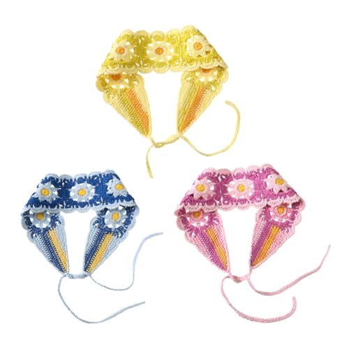 ELAYARD 3 Stück Teiliges Damen Häkel Stirnband Blumenmuster Strick Haarschmuck Hautfreundlich Waschbar Dehnbar Für Festival Geburtstag Frisurpflege von ELAYARD