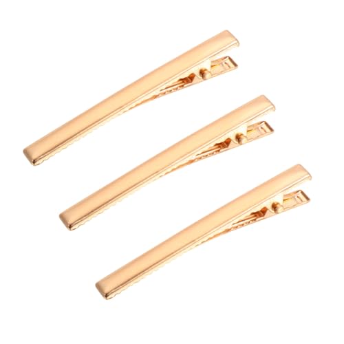 ELAYARD 3 Stück Teiliges Goldfarbener Legierungs haarspangen Langlebige Haarschmuck accessoires für Frauen und Mädchen Modische Lange Haarklammern für Dekorative Frisuren und von ELAYARD