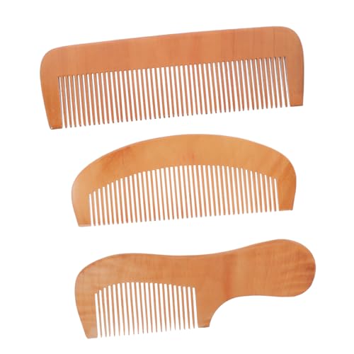 ELAYARD 3 Stück Teiliges Mini Holz Kämme mit Feinen Zähnen Massagefunktion für Kopfhaut Schonendes Entwirren Kompakt und Leicht Geeignet für Damen und Verschiedene Haartypen als zu von ELAYARD